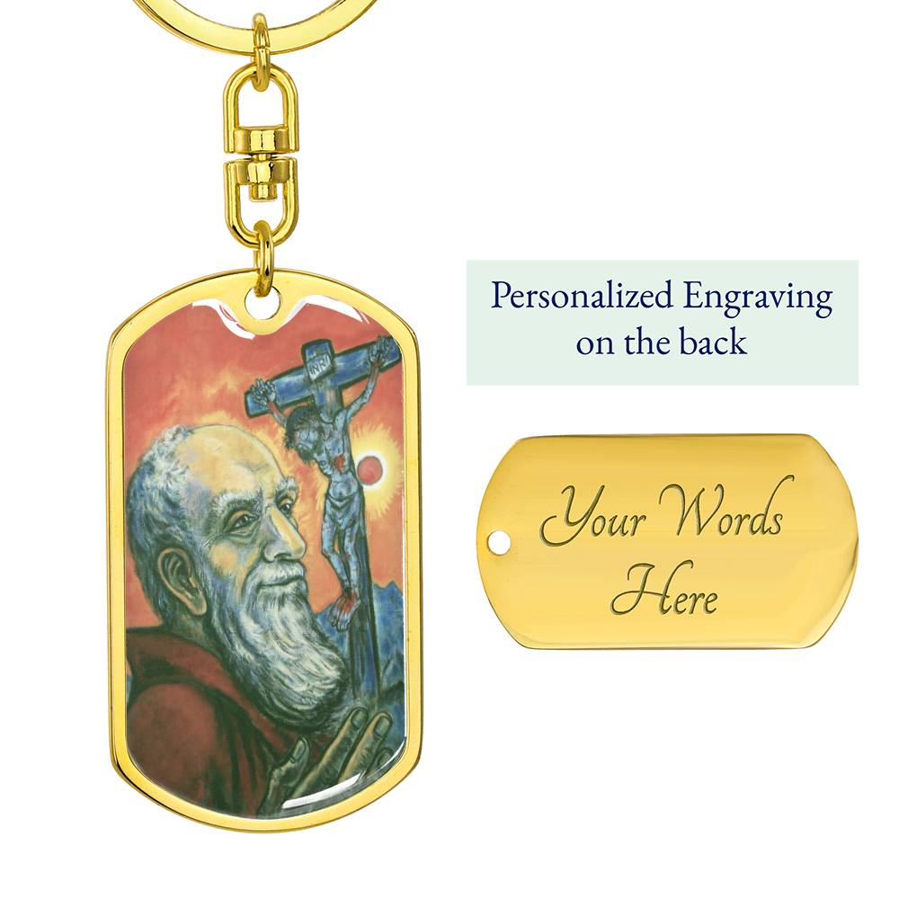 Bruder Konrad dog tag keychain