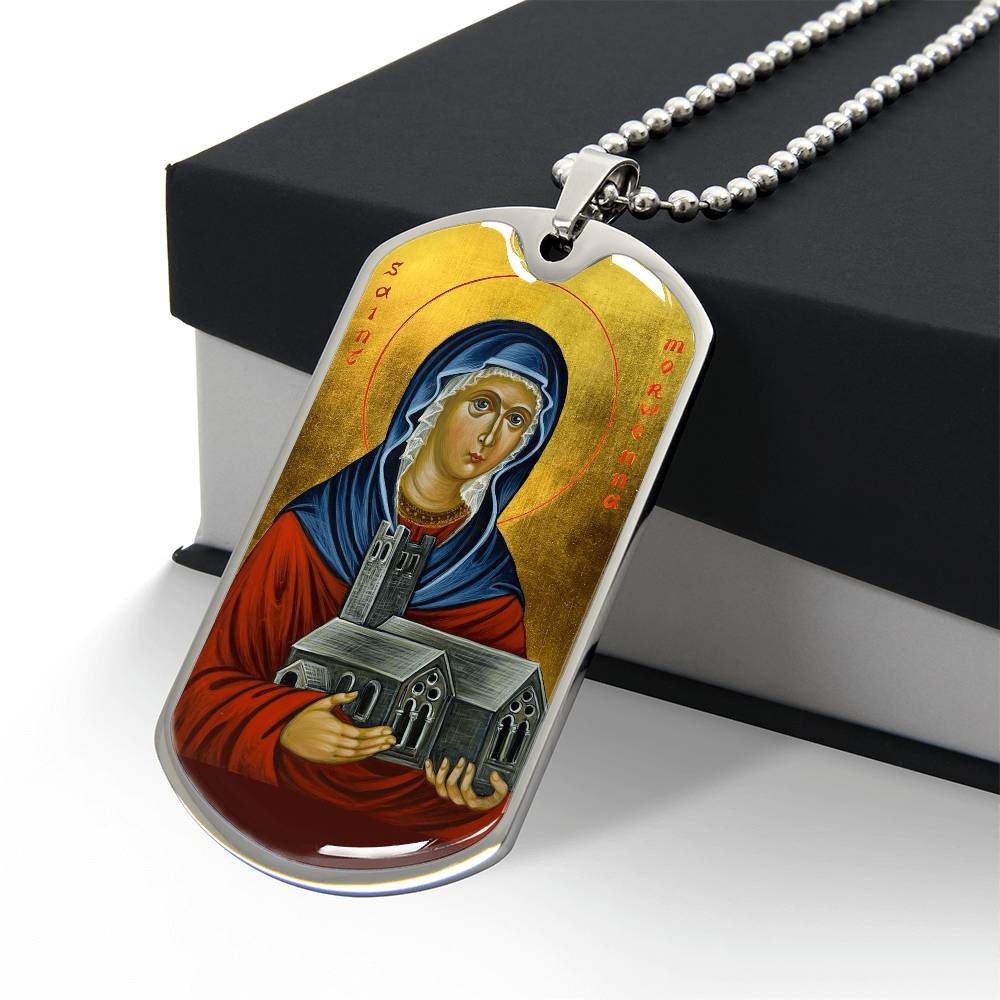 Saint Morwenna dog tag necklace
