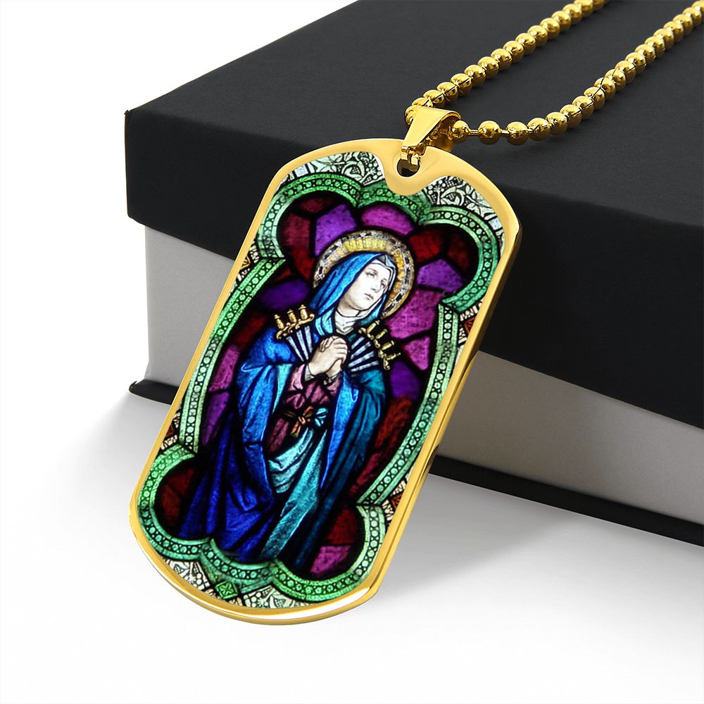 Our Lady of Sorrows, Mother of Sorrows, Our Lady Dolours, Seven Sorrows Mary, Sorrowful Mother, Our Lady of Piety pendant necklace
