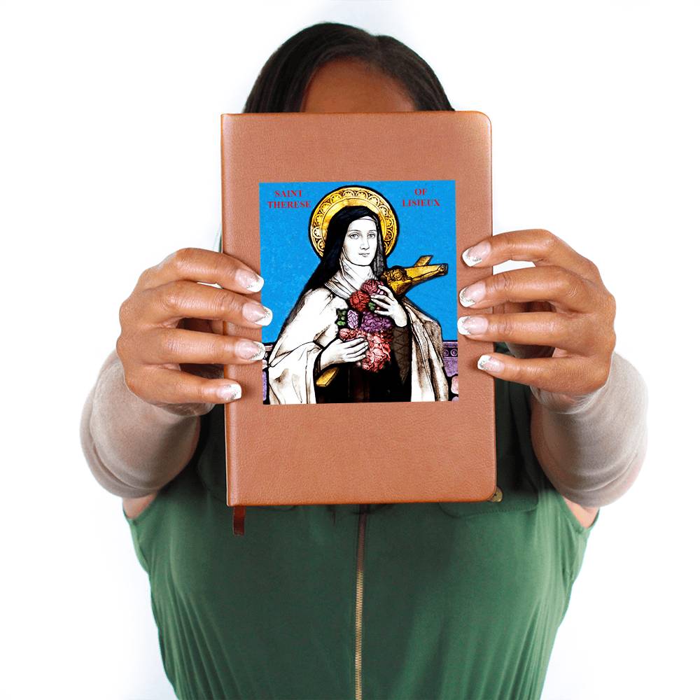 St Therese of Lisieaux Picture Leather Journal
