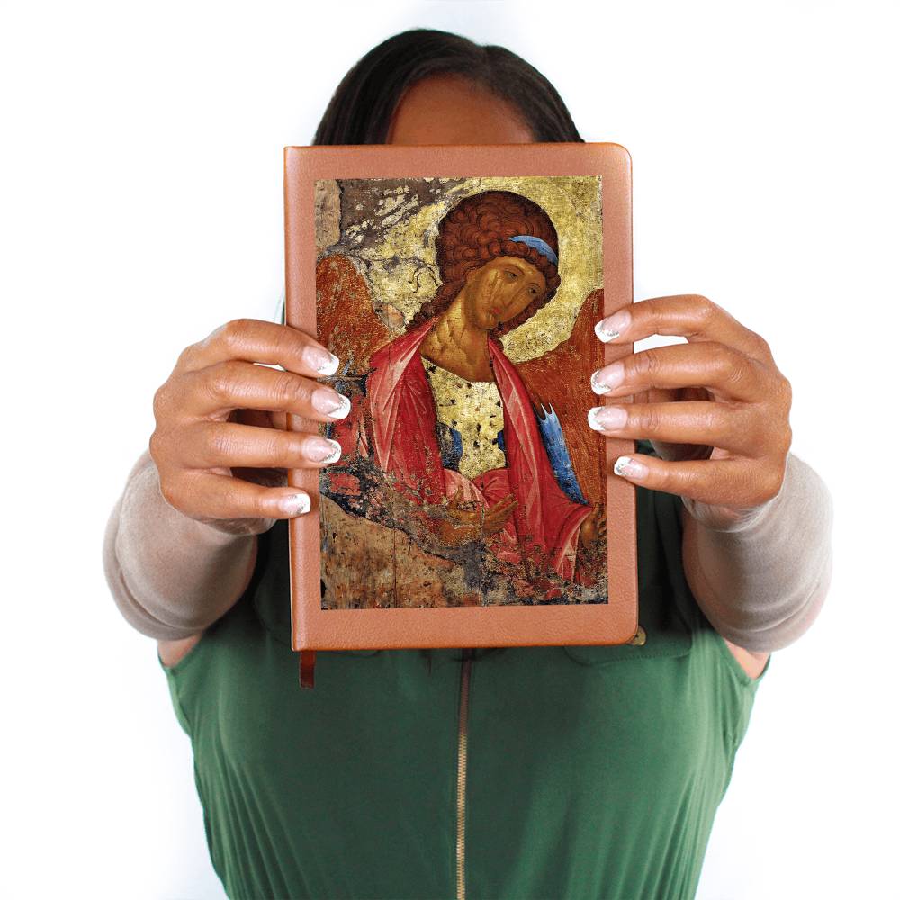 Archangel Michael Orthodox Icon by Andrey Rublev Leather Journal
