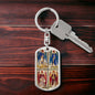 Archangel Michael, Archangel Gabriel, Archangel Raphael, Archangel Uriel, Baptism Gift Girl, Personalised Gift, Military Dog Tag Keychain
