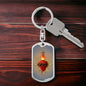 Sacred Heart of Jesus Dog Tag keychain, Godparent Gift, Godmother Gift, Godfather gift, gift for Catholic