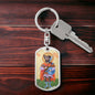 Saint Christopher Dog Head Dog Tag keychain gift