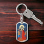 Saint Christopher Dog Head Dog Tag keychain