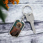 Dog Headed St Christopher dog tag keychain