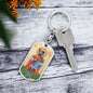 Saint Christopher Dog Head Dog Tag keychain gift