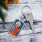 Saint Christopher Dog Head Dog Tag keychain