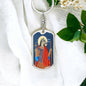Saint Christopher Dog Head Dog Tag keychain