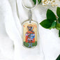 Saint Christopher Dog Head Dog Tag keychain gift