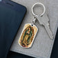 Our Lady of Guadalupe dog tag keychain