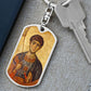 St Demetrios by Panselinos dog tag with Swivel Keychain