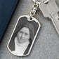 St Thérèse of Lisieux dog tag keychain