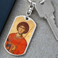St George by Panselinos dog tag Swivel Keychain