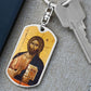 Jesus Christ Pantocrator Vatopedi dog tag Swivel Keychain