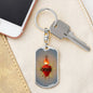 Sacred Heart of Jesus Dog Tag keychain, Godparent Gift, Godmother Gift, Godfather gift, gift for Catholic