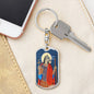 Saint Christopher Dog Head Dog Tag keychain