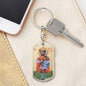 Saint Christopher Dog Head Dog Tag keychain gift