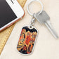 Descent into Hell dog tag keychain