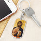 Jesus Christ Pantocrator Vatopedi dog tag Swivel Keychain