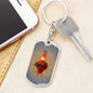 Sacred Heart of Jesus Dog Tag keychain, Godparent Gift, Godmother Gift, Godfather gift, gift for Catholic