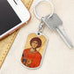 St George by Panselinos dog tag Swivel Keychain