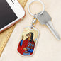Saint Christopher Dog Head Keychain, Patron Saint travelers, St Christopher image, St Christopher icon, Gift for Traveler