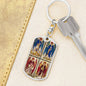Archangel Michael, Archangel Gabriel, Archangel Raphael, Archangel Uriel, Baptism Gift Girl, Personalised Gift, Military Dog Tag Keychain