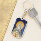 Prophet Elijah orthodox icon dog tag keychain gift