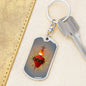 Sacred Heart of Jesus Dog Tag keychain, Godparent Gift, Godmother Gift, Godfather gift, gift for Catholic