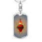 Sacred Heart of Jesus Dog Tag keychain, Godparent Gift, Godmother Gift, Godfather gift, gift for Catholic