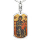 Theotokos Enthroned dog tag keychain