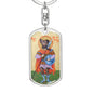 Saint Christopher Dog Head Dog Tag keychain gift