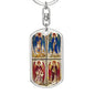 Archangel Michael, Archangel Gabriel, Archangel Raphael, Archangel Uriel, Baptism Gift Girl, Personalised Gift, Military Dog Tag Keychain