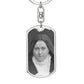 St Thérèse of Lisieux dog tag keychain