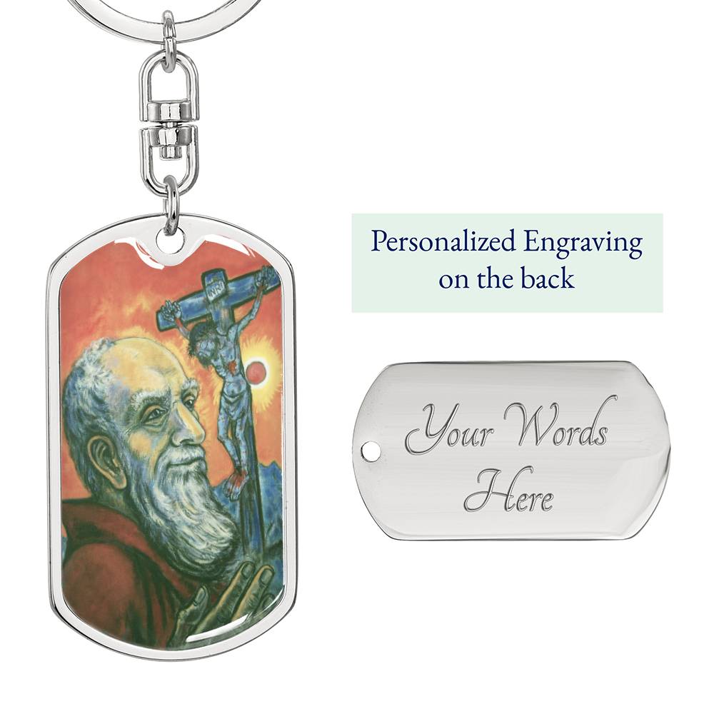 Bruder Konrad dog tag keychain