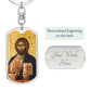 Jesus Christ Pantocrator Vatopedi dog tag Swivel Keychain