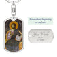 Jesus Christ Pantocrator dog tag Swivel Keychain