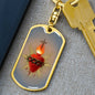 Sacred Heart of Jesus Dog Tag keychain, Godparent Gift, Godmother Gift, Godfather gift, gift for Catholic