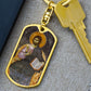 Jesus Christ Pantocrator dog tag Swivel Keychain