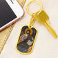Jesus Christ Pantocrator dog tag Swivel Keychain