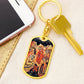 Descent into Hell dog tag keychain