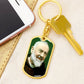 Padre Pio dog tag keychain