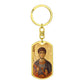 St Demetrios by Panselinos dog tag with Swivel Keychain