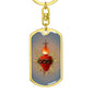 Sacred Heart of Jesus Dog Tag keychain, Godparent Gift, Godmother Gift, Godfather gift, gift for Catholic