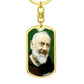 Padre Pio dog tag keychain