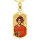 St George by Panselinos dog tag Swivel Keychain
