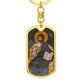 Jesus Christ Pantocrator dog tag Swivel Keychain
