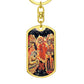Descent into Hell dog tag keychain