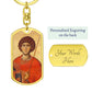 St George by Panselinos dog tag Swivel Keychain